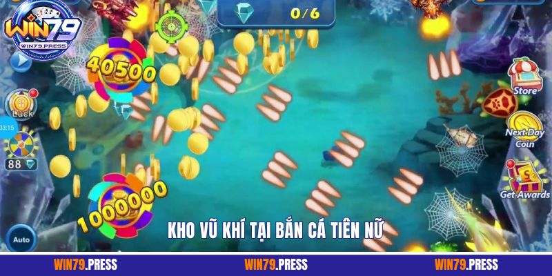 Kho vũ khí tại bắn cá tiên nữ